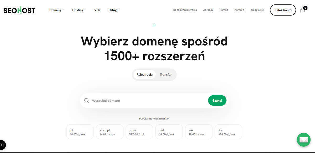 Wyszukiwarka domen w SEOHOST.pl
