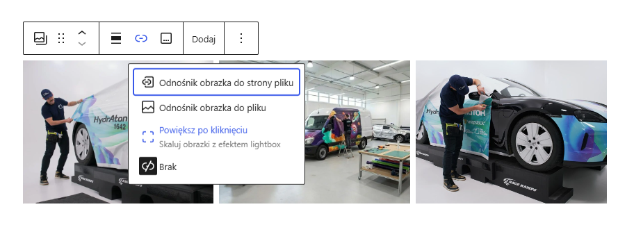 Włączenie opcji Powiększ po kliknięciu w galerii WordPress Opcja Powiększ po kliknięciu w galerii WordPress