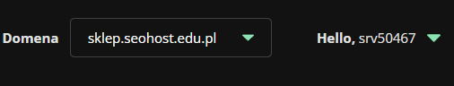 Wybieranie z rozwijalnej listy adresu domeny, kt&oacute;rą chcemy przekierować na inny adres URL