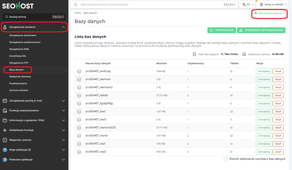 Panel DirectAdmin w SEOHOST.pl