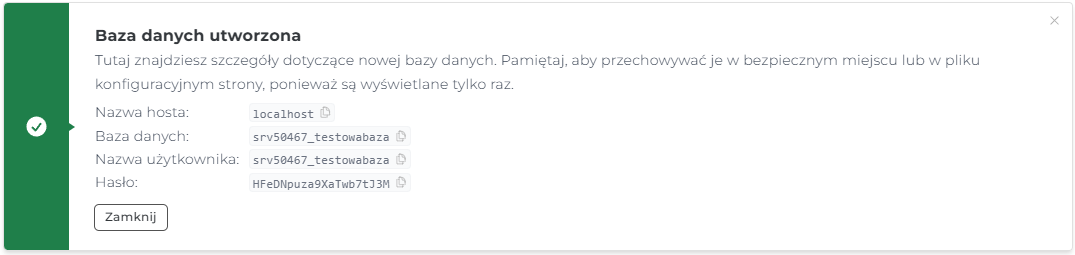 Gotowa baza danych