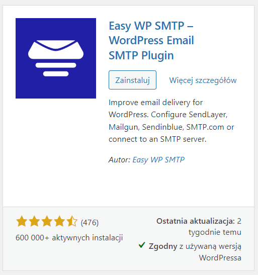 Easy WP SMTP - instalacja wtyczki